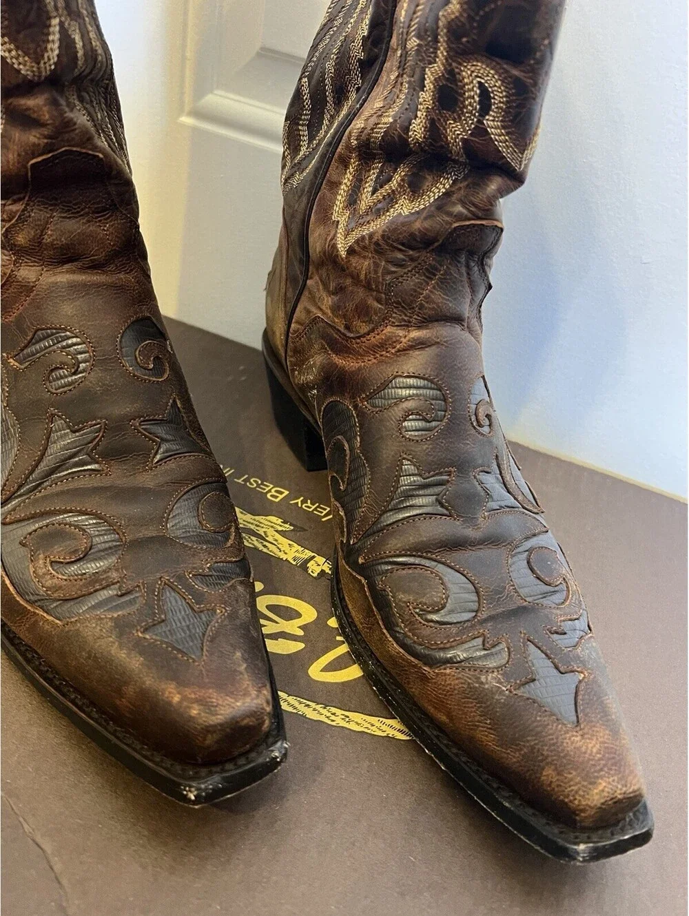 JB Dillon Cowboy brown Mens’ Boots USA size 10.5.